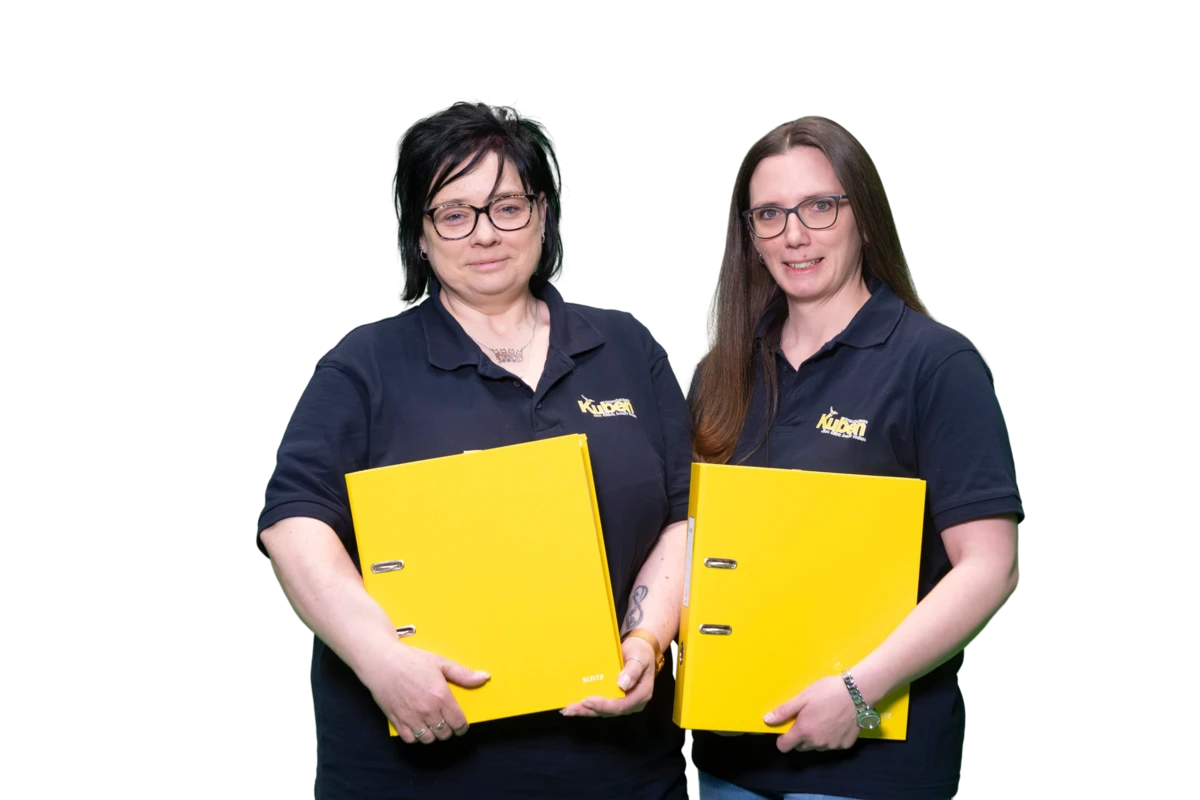 Sandra Kuben und Petra Schalko im Büro
